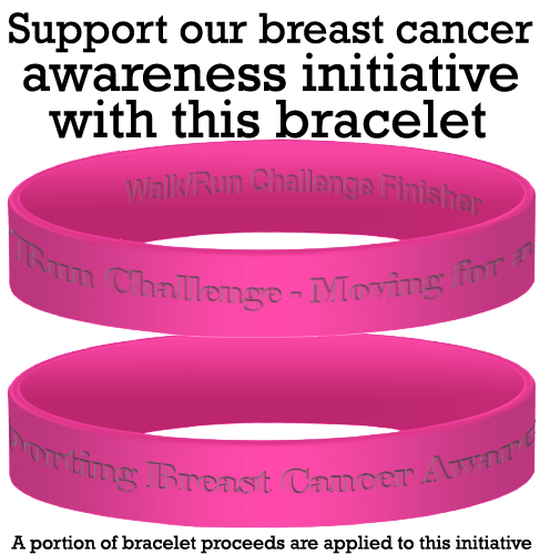 The pink wristband supports our  breast cancer awareness initiative