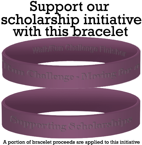 The purple wristband supports our scholarship initiative