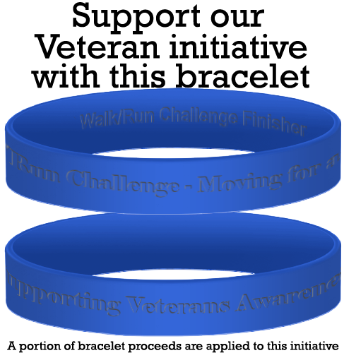 The blue wristband support our veteran awareness initiative 